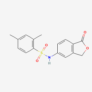 molecular formula C16H15NO4S B4415501 2,4-dimethyl-N-(1-oxo-1,3-dihydro-2-benzofuran-5-yl)benzenesulfonamide 