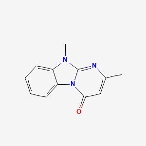 molecular formula C12H11N3O B4415509 2,10-dimethylpyrimido[1,2-a]benzimidazol-4(10H)-one 