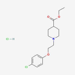 molecular formula C16H23Cl2NO3 B4415562 ethyl 1-[2-(4-chlorophenoxy)ethyl]-4-piperidinecarboxylate hydrochloride 