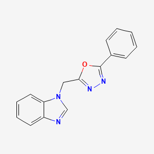 1-[(5-phenyl-1,3,4-oxadiazol-2-yl)methyl]-1H-benzimidazole