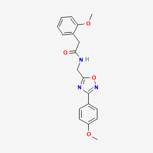 molecular formula C19H19N3O4 B4415586 2-(2-methoxyphenyl)-N-{[3-(4-methoxyphenyl)-1,2,4-oxadiazol-5-yl]methyl}acetamide 