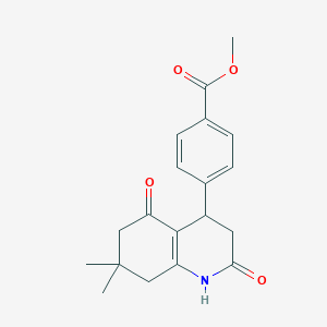 molecular formula C19H21NO4 B4415587 methyl 4-(7,7-dimethyl-2,5-dioxo-1,2,3,4,5,6,7,8-octahydro-4-quinolinyl)benzoate 
