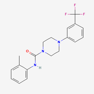 molecular formula C19H20F3N3O B4415590 N-(2-methylphenyl)-4-[3-(trifluoromethyl)phenyl]-1-piperazinecarboxamide 