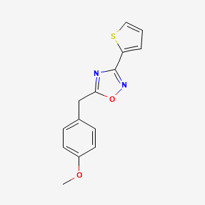molecular formula C14H12N2O2S B4415600 5-(4-methoxybenzyl)-3-(2-thienyl)-1,2,4-oxadiazole 