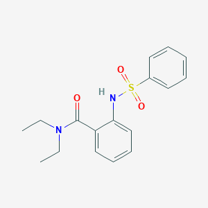 molecular formula C17H20N2O3S B4415605 N,N-diethyl-2-[(phenylsulfonyl)amino]benzamide CAS No. 198414-90-3