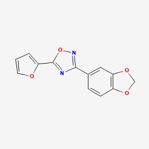 molecular formula C13H8N2O4 B4415609 3-(1,3-benzodioxol-5-yl)-5-(2-furyl)-1,2,4-oxadiazole 