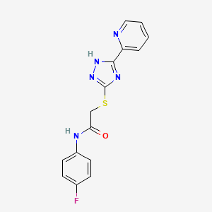 N-(4-fluorophenyl)-2-{[5-(2-pyridinyl)-4H-1,2,4-triazol-3-yl]thio}acetamide