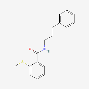 molecular formula C17H19NOS B4415642 2-(methylthio)-N-(3-phenylpropyl)benzamide 