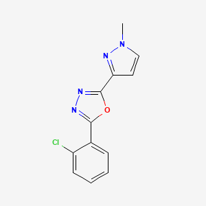 2-(2-chlorophenyl)-5-(1-methyl-1H-pyrazol-3-yl)-1,3,4-oxadiazole