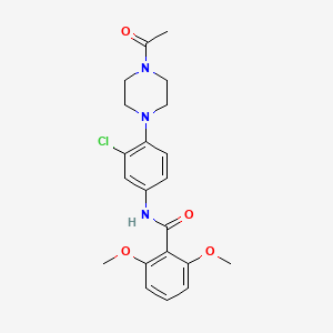 N-[4-(4-acetyl-1-piperazinyl)-3-chlorophenyl]-2,6-dimethoxybenzamide