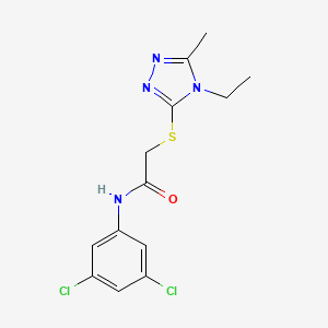 N-(3,5-dichlorophenyl)-2-[(4-ethyl-5-methyl-4H-1,2,4-triazol-3-yl)thio]acetamide