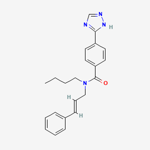 molecular formula C22H24N4O B4415700 N-butyl-N-[(2E)-3-phenylprop-2-en-1-yl]-4-(1H-1,2,4-triazol-5-yl)benzamide 