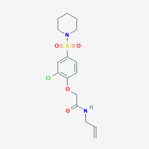 molecular formula C16H21ClN2O4S B4415712 N-allyl-2-[2-chloro-4-(1-piperidinylsulfonyl)phenoxy]acetamide 