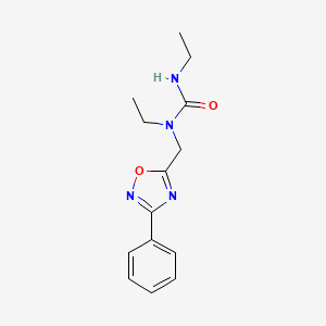 molecular formula C14H18N4O2 B4415728 N,N'-diethyl-N-[(3-phenyl-1,2,4-oxadiazol-5-yl)methyl]urea 