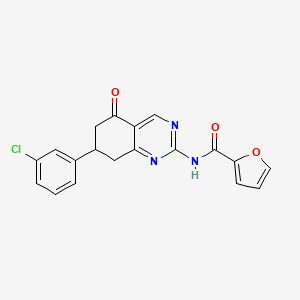 molecular formula C19H14ClN3O3 B4415744 N-[7-(3-chlorophenyl)-5-oxo-5,6,7,8-tetrahydro-2-quinazolinyl]-2-furamide 