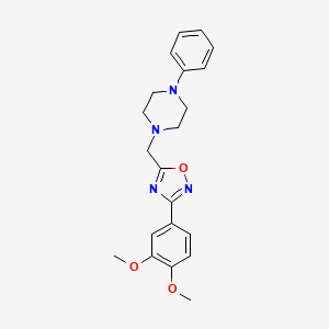 1-{[3-(3,4-dimethoxyphenyl)-1,2,4-oxadiazol-5-yl]methyl}-4-phenylpiperazine