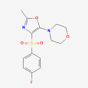 4-{4-[(4-fluorophenyl)sulfonyl]-2-methyl-1,3-oxazol-5-yl}morpholine