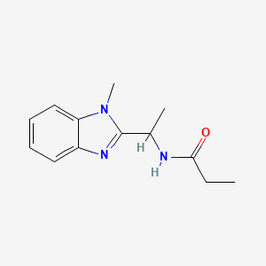 molecular formula C13H17N3O B4415794 N-[1-(1-methyl-1H-benzimidazol-2-yl)ethyl]propanamide 