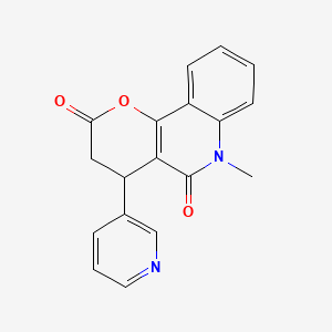 6-methyl-4-(3-pyridinyl)-4,6-dihydro-2H-pyrano[3,2-c]quinoline-2,5(3H)-dione