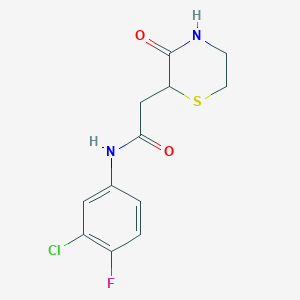 molecular formula C12H12ClFN2O2S B4415804 N-(3-chloro-4-fluorophenyl)-2-(3-oxo-2-thiomorpholinyl)acetamide 