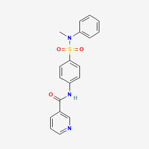 molecular formula C19H17N3O3S B4415831 N-(4-{[methyl(phenyl)amino]sulfonyl}phenyl)nicotinamide 