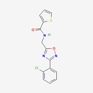 molecular formula C14H10ClN3O2S B4415860 N-{[3-(2-chlorophenyl)-1,2,4-oxadiazol-5-yl]methyl}thiophene-2-carboxamide 