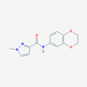 molecular formula C13H13N3O3 B441591 N-(2,3-dihydro-1,4-benzodioxin-6-yl)-1-methyl-1H-pyrazole-3-carboxamide CAS No. 897544-85-3