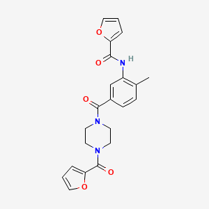 N-(5-{[4-(2-furoyl)-1-piperazinyl]carbonyl}-2-methylphenyl)-2-furamide