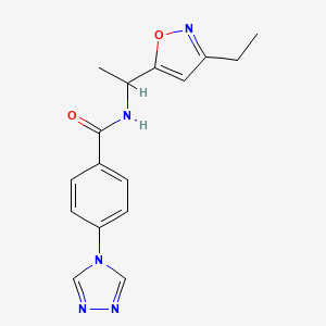 N-[1-(3-ethylisoxazol-5-yl)ethyl]-4-(4H-1,2,4-triazol-4-yl)benzamide