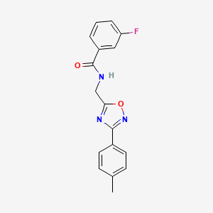 3-fluoro-N-{[3-(4-methylphenyl)-1,2,4-oxadiazol-5-yl]methyl}benzamide