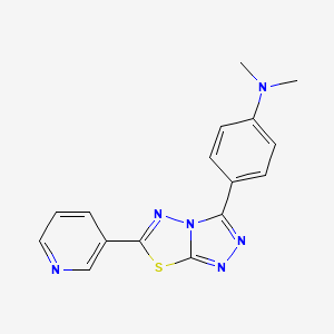 N,N-dimethyl-N-{4-[6-(3-pyridinyl)[1,2,4]triazolo[3,4-b][1,3,4]thiadiazol-3-yl]phenyl}amine