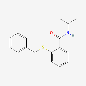 molecular formula C17H19NOS B4415949 2-benzylsulfanyl-N-propan-2-ylbenzamide 