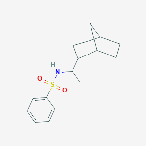 molecular formula C15H21NO2S B441604 N-(1-bicyclo[2.2.1]hept-2-ylethyl)benzenesulfonamide CAS No. 1005150-12-8