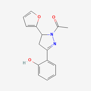 2-[1-acetyl-5-(2-furyl)-4,5-dihydro-1H-pyrazol-3-yl]phenol