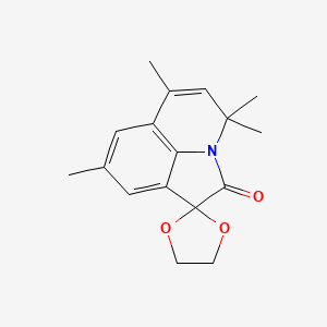 4',4',6',8'-tetramethyl-4'H-spiro[1,3-dioxolane-2,1'-pyrrolo[3,2,1-ij]quinolin]-2'-one