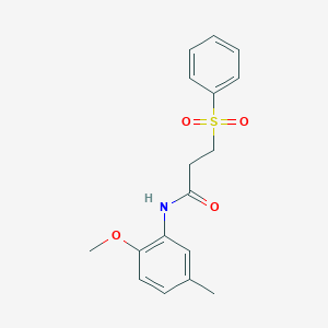 3-(benzenesulfonyl)-N-(2-methoxy-5-methylphenyl)propanamide