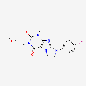 8-(4-fluorophenyl)-3-(2-methoxyethyl)-1-methyl-7,8-dihydro-1H-imidazo[2,1-f]purine-2,4(3H,6H)-dione