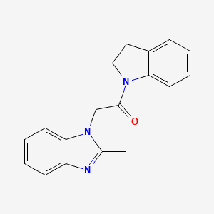 1-[2-(2,3-dihydro-1H-indol-1-yl)-2-oxoethyl]-2-methyl-1H-benzimidazole