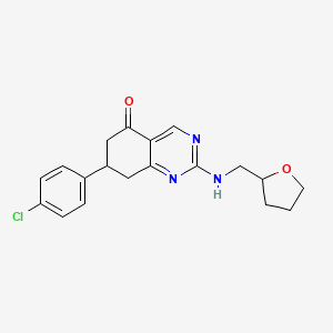 7-(4-chlorophenyl)-2-[(tetrahydrofuran-2-ylmethyl)amino]-7,8-dihydroquinazolin-5(6H)-one