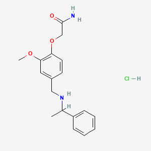 2-(2-methoxy-4-{[(1-phenylethyl)amino]methyl}phenoxy)acetamide hydrochloride