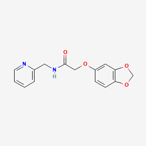 2-(2H-1,3-BENZODIOXOL-5-YLOXY)-N-[(PYRIDIN-2-YL)METHYL]ACETAMIDE