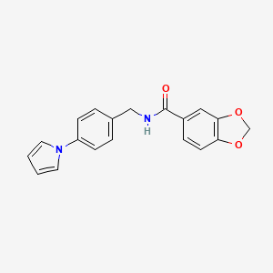 N-{[4-(1H-PYRROL-1-YL)PHENYL]METHYL}-2H-1,3-BENZODIOXOLE-5-CARBOXAMIDE