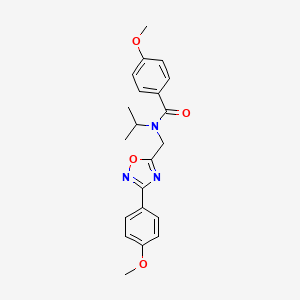 4-methoxy-N-{[3-(4-methoxyphenyl)-1,2,4-oxadiazol-5-yl]methyl}-N-(propan-2-yl)benzamide