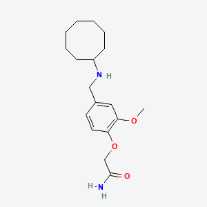 molecular formula C18H28N2O3 B4416208 2-{4-[(cyclooctylamino)methyl]-2-methoxyphenoxy}acetamide 