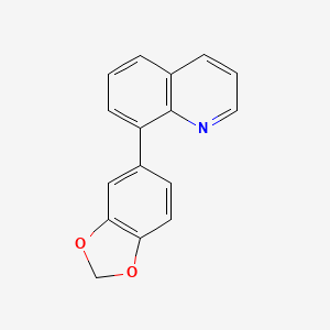 molecular formula C16H11NO2 B4416218 8-(1,3-benzodioxol-5-yl)quinoline 