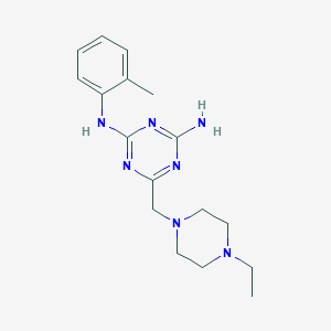 6-[(4-ethylpiperazin-1-yl)methyl]-N-(2-methylphenyl)-1,3,5-triazine-2,4-diamine