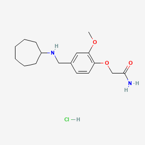 2-[4-[(Cycloheptylamino)methyl]-2-methoxyphenoxy]acetamide;hydrochloride