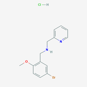 molecular formula C14H16BrClN2O B4416244 (5-bromo-2-methoxybenzyl)(2-pyridinylmethyl)amine hydrochloride 