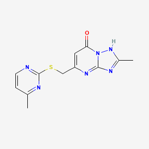 2-Methyl-5-{[(4-methylpyrimidin-2-yl)sulfanyl]methyl}[1,2,4]triazolo[1,5-a]pyrimidin-7-ol