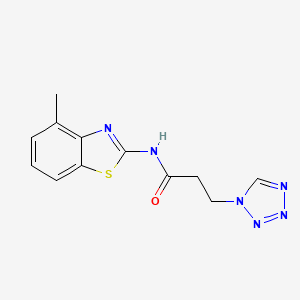 N-(4-methyl-1,3-benzothiazol-2-yl)-3-(1H-tetrazol-1-yl)propanamide